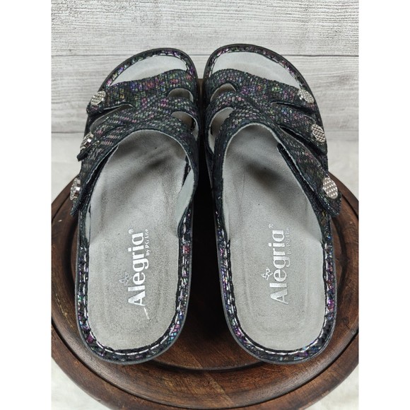 Alegria Venice Glimmer Glam Comfort Multi-Color Sandals Slides Size EU 39 - Picture 9 of 10
